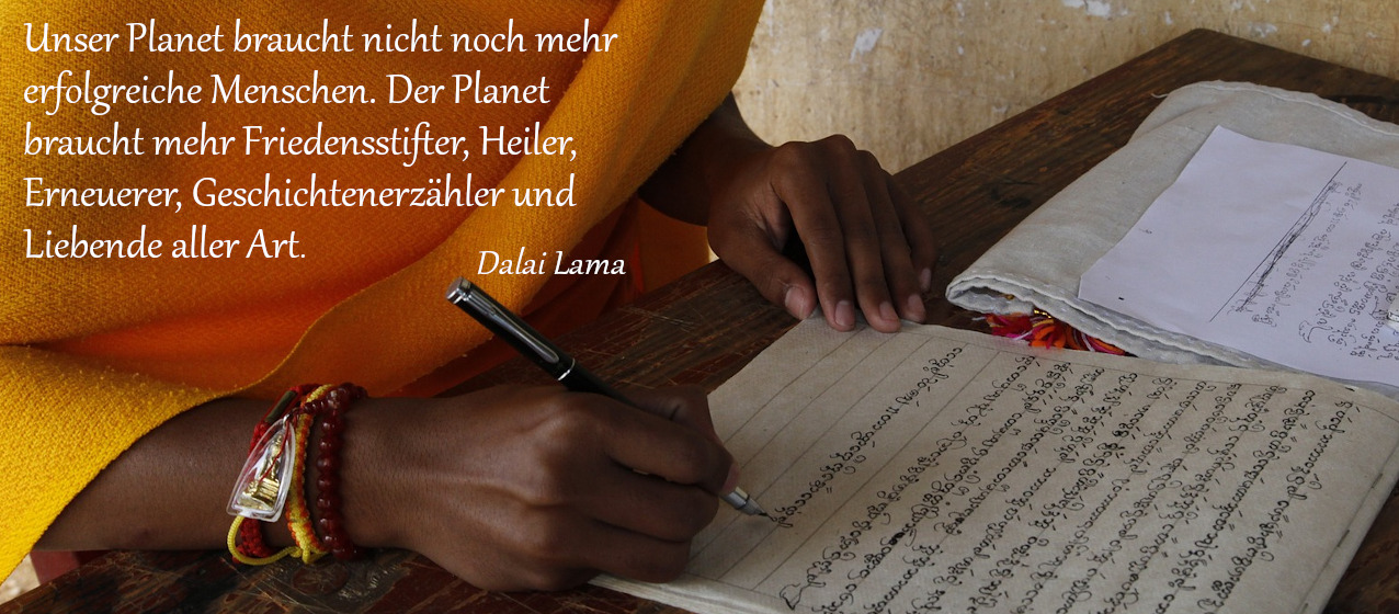 Bild zur Meditation mit Zitat eines spirituellen Lehrers